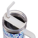Tumbler Trust Blue Floral SS with Straw (01/25)