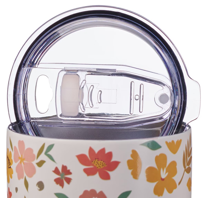 Tumbler Worlds Greatest Mom Peach Floral SS (01/25)