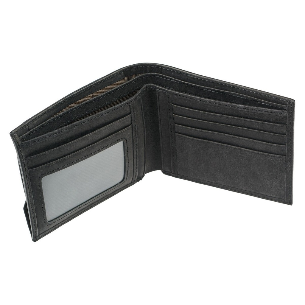 Wallet Silver Cross Black Genuine Leather