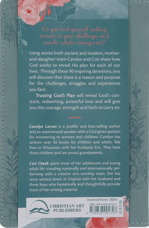 Trusting God's Plan Green Faux Leather