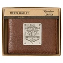 Wallet Blessed Metal Badge Genuine Leather