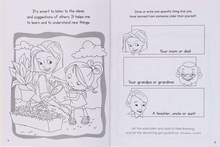 Wise Words For Little Hearts Colouring Activity Book