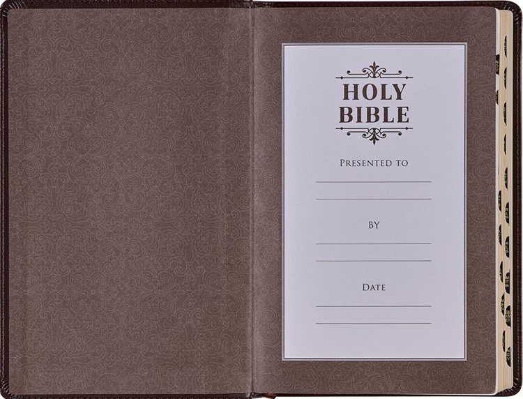 KJV DeluxeGift Brown Luxleather Indexed