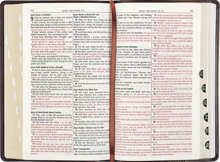 KJV DeluxeGift Brown Luxleather Indexed