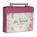 Bible Case Large Pink Flowers All Things
