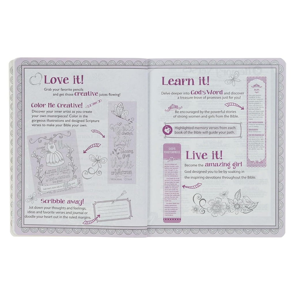 ESV My Creative Bible for Girls Pink Flexcover 09/24