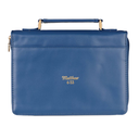 Bible Case Large Kingdom of God Blue Faux Leather