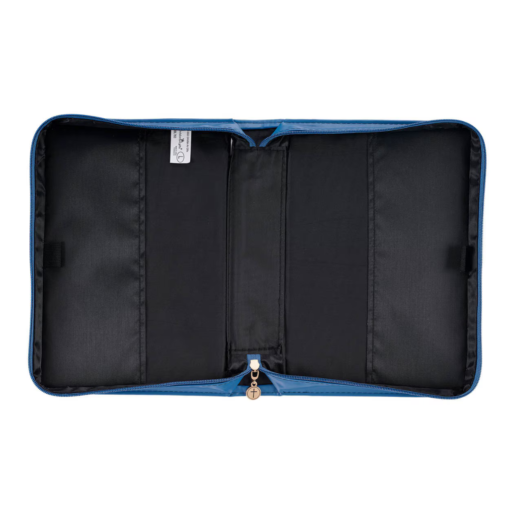 Bible Case Large Kingdom of God Blue Faux Leather
