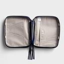 Bible Case Large Gold Cross Navy Canvas