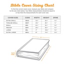 Bible Cover Medium With God All Things Blue Floral