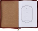 Journal Classic Be Strong and Courageous Brown Zip