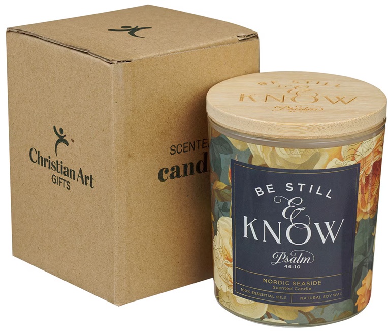 Candle Be Still Yellow Rose Nordic Seaside Glass (03/25)