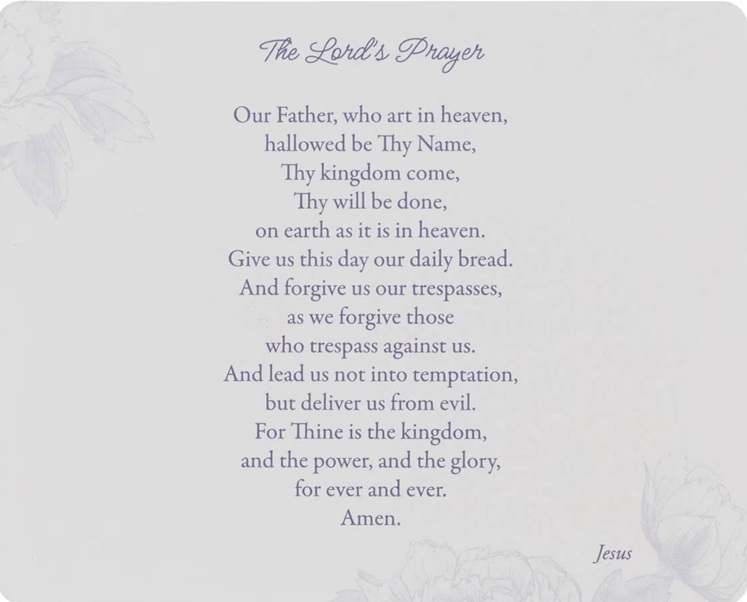 Cards In Tin My Prayers Blue Floral (02/25)
