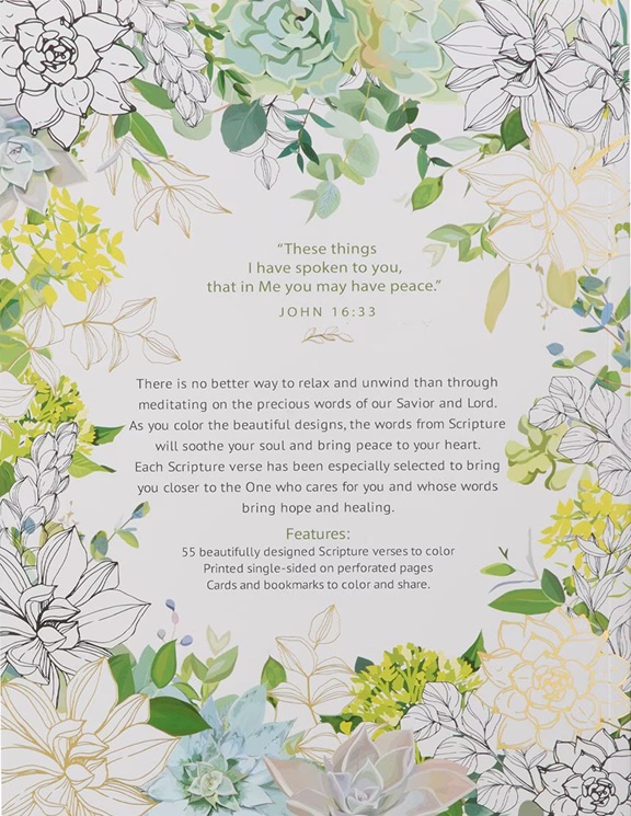 Color The Words Of Jesus Colouring Book Flowers