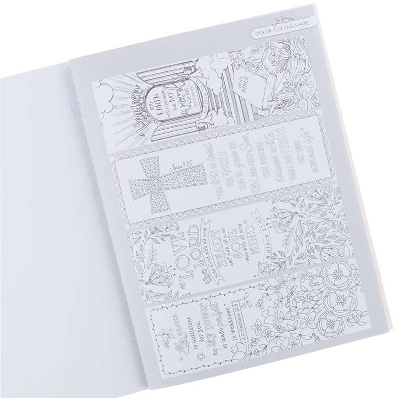 Color The Words Of Jesus Colouring Book Flowers