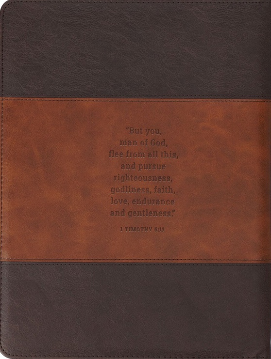 Executive Padfolio Man of God Honey Brown/Espresso