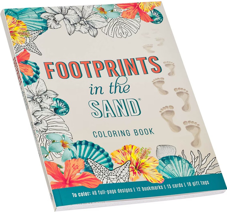 Footprints In the Sand Colouring Book