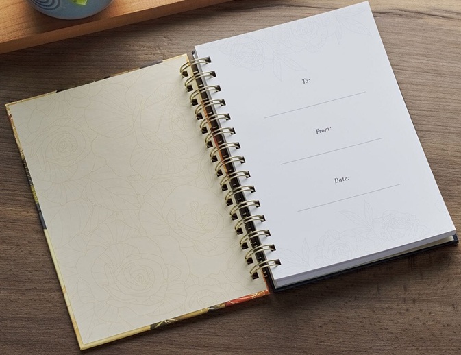 Journal Be Still and Know Yellow Rose Wirebound (01/25)