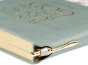 Journal Be Still & Know Teal Floral w/Pen Holder