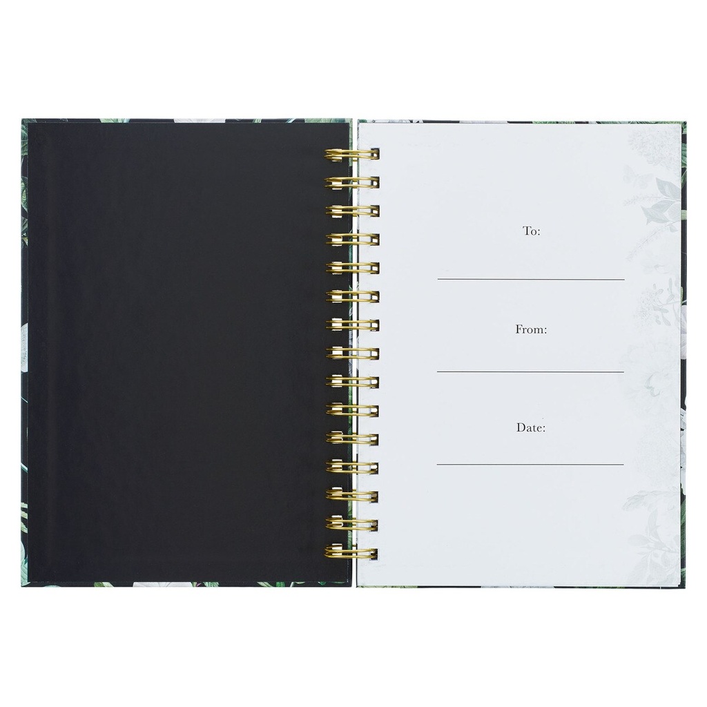 Journal Clothed With Strength & Dignity Blk Wirebound
