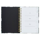 Journal Clothed With Strength & Dignity Blk Wirebound