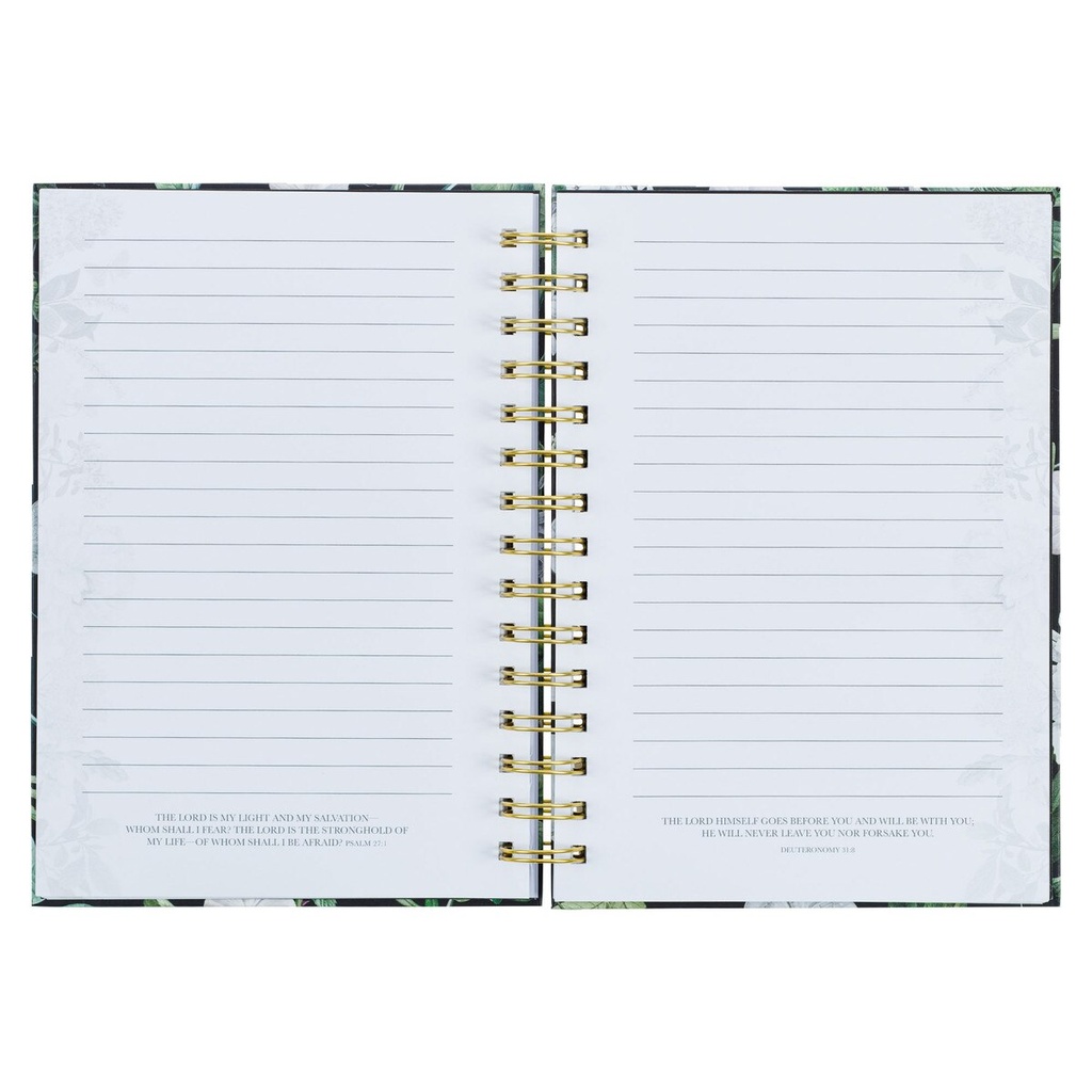 Journal Clothed With Strength & Dignity Blk Wirebound