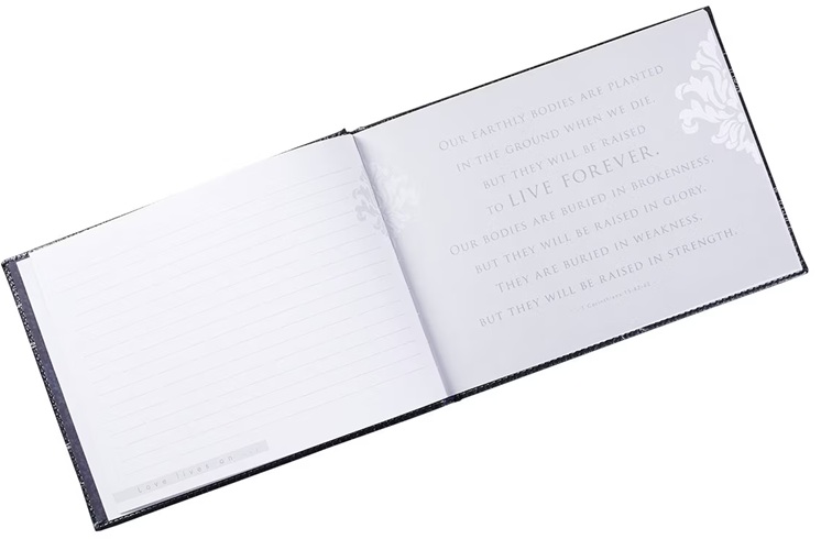Guest Book In Loving Memory Charcoal