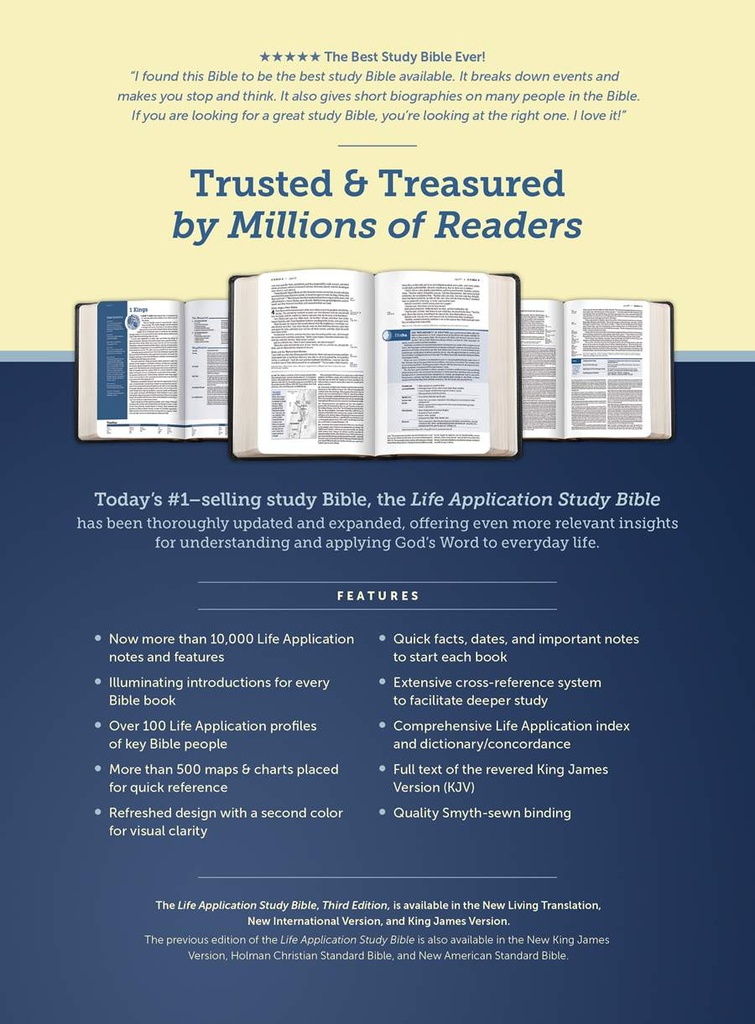 KJV Life Application Study Bible 3rd Ed H/C