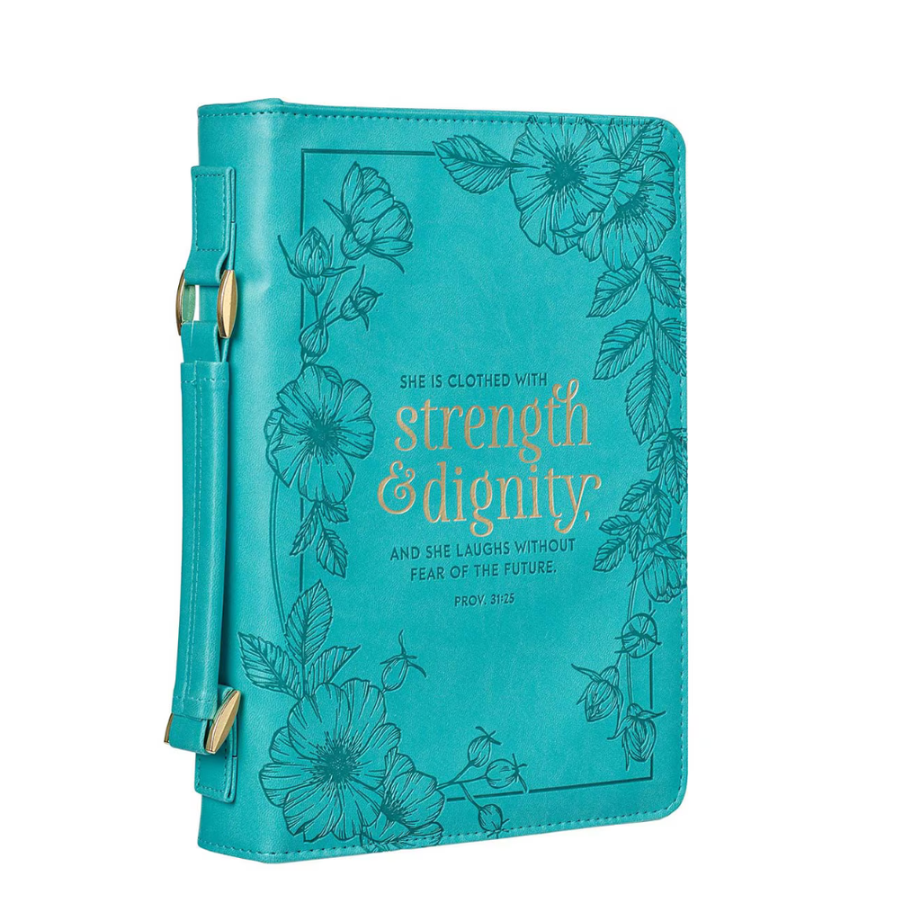 Bible Case Medium Strength & Dignity Teal