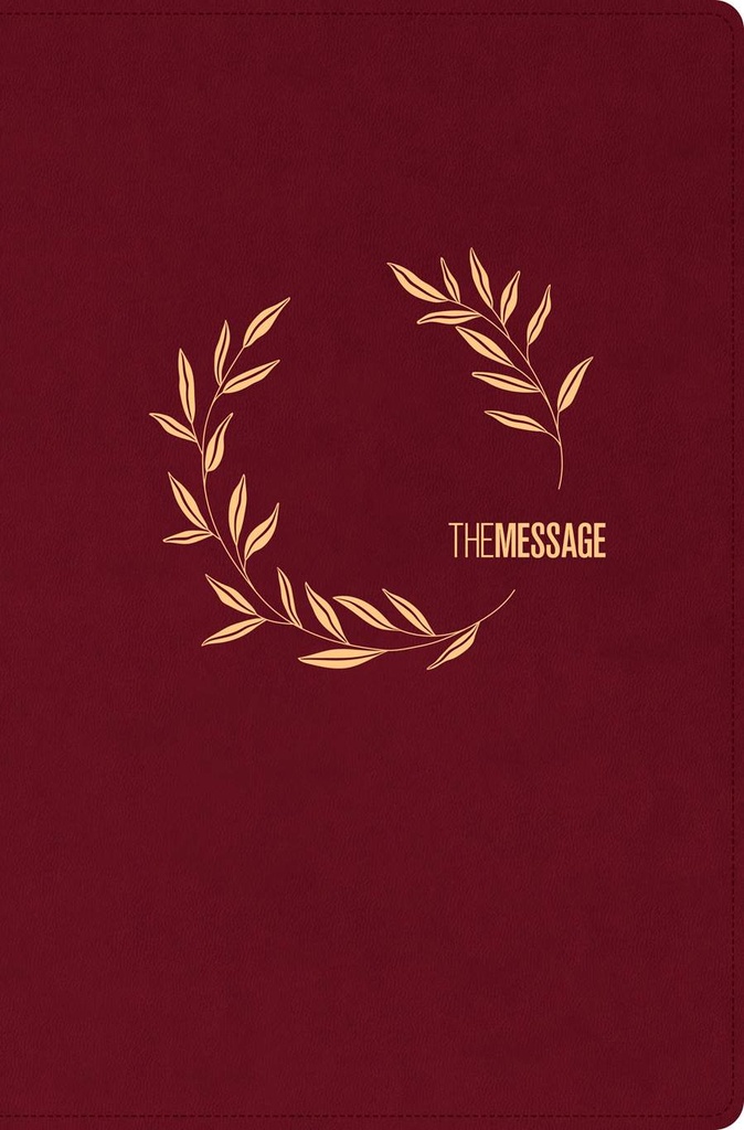 Message Deluxe Gift Bible Large Print Cranberry I/L