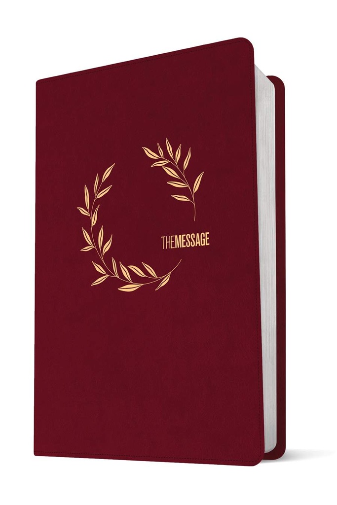 Message Deluxe Gift Bible Large Print Cranberry I/L