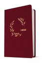 Message Deluxe Gift Bible Large Print Cranberry I/L