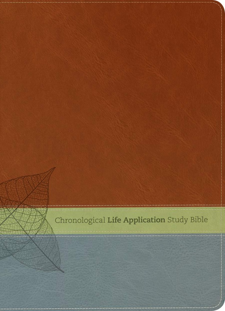 NLT Chronological Life Application TuTone Brown/Green/Teal