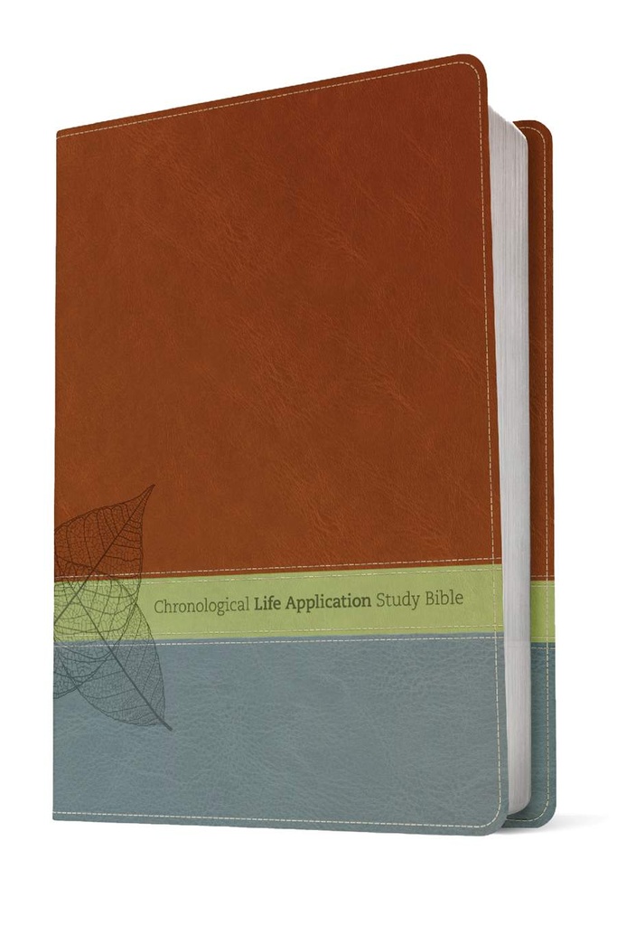 NLT Chronological Life Application TuTone Brown/Green/Teal