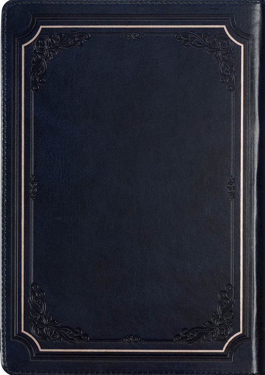 Journal Be Strong & Courageous Blue Faux Leather Zip