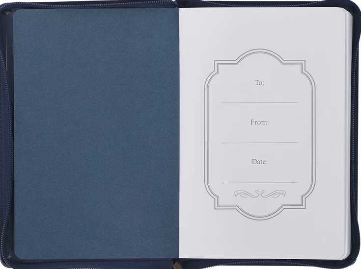 Journal Be Strong & Courageous Blue Zip (01/25)
