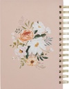 Journal Good Work In You Peach Floral Wirebound