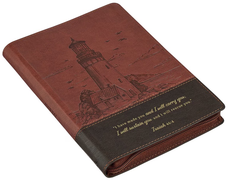 Journal I Have Made You Lighthouse Brown Zip 