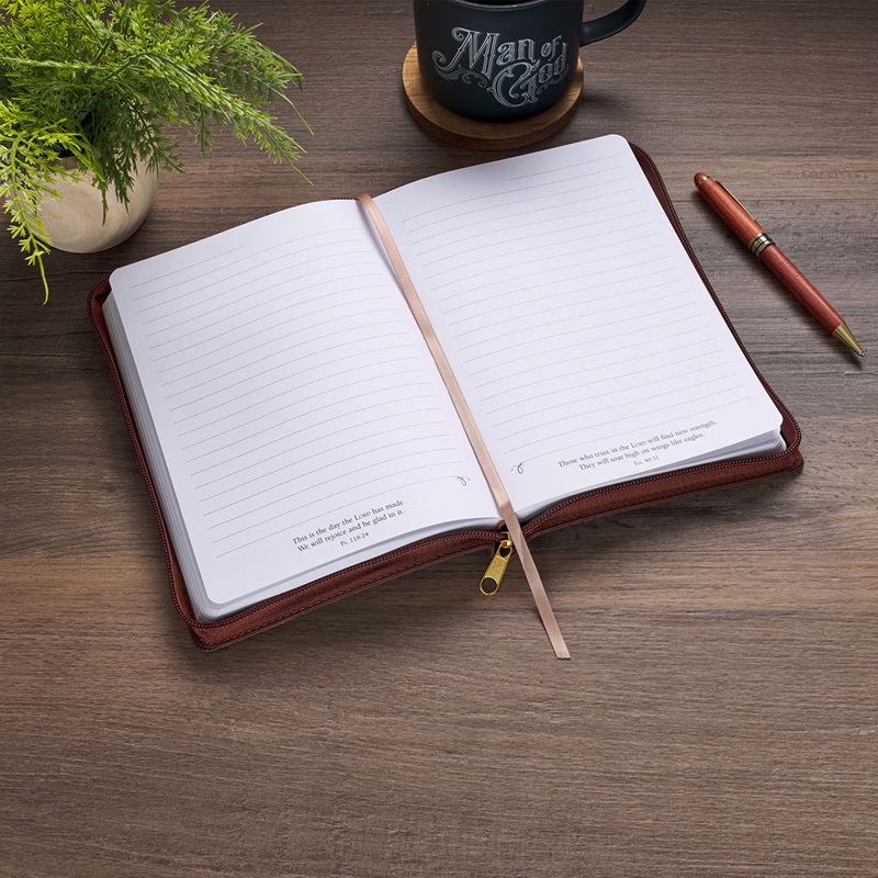 Journal I Have Made You Lighthouse Brown Zip 