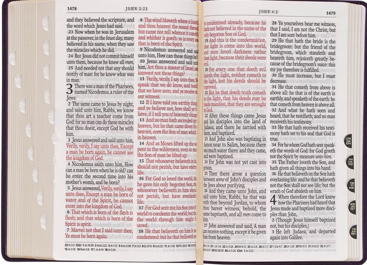 KJV Giant Print Purple Luxleather Indexed