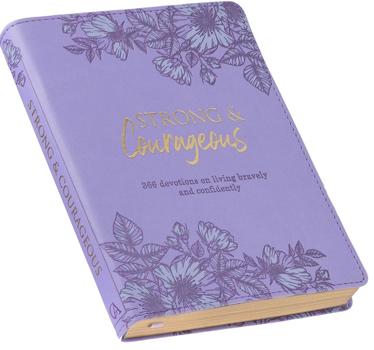Strong & Courageous 366 Devotions Purple Flexcover