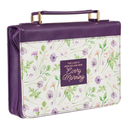 Bible Case Med Purple Blessed Lam 3:22-23