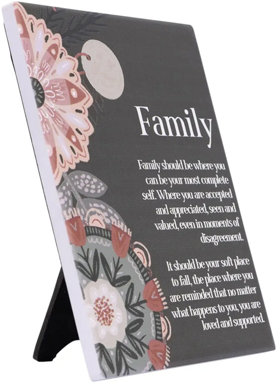 Verse Plaque Family Amber Garden