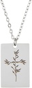 Necklace Rectangle Cross Bar John 15:5 Silver Plated (09/24)