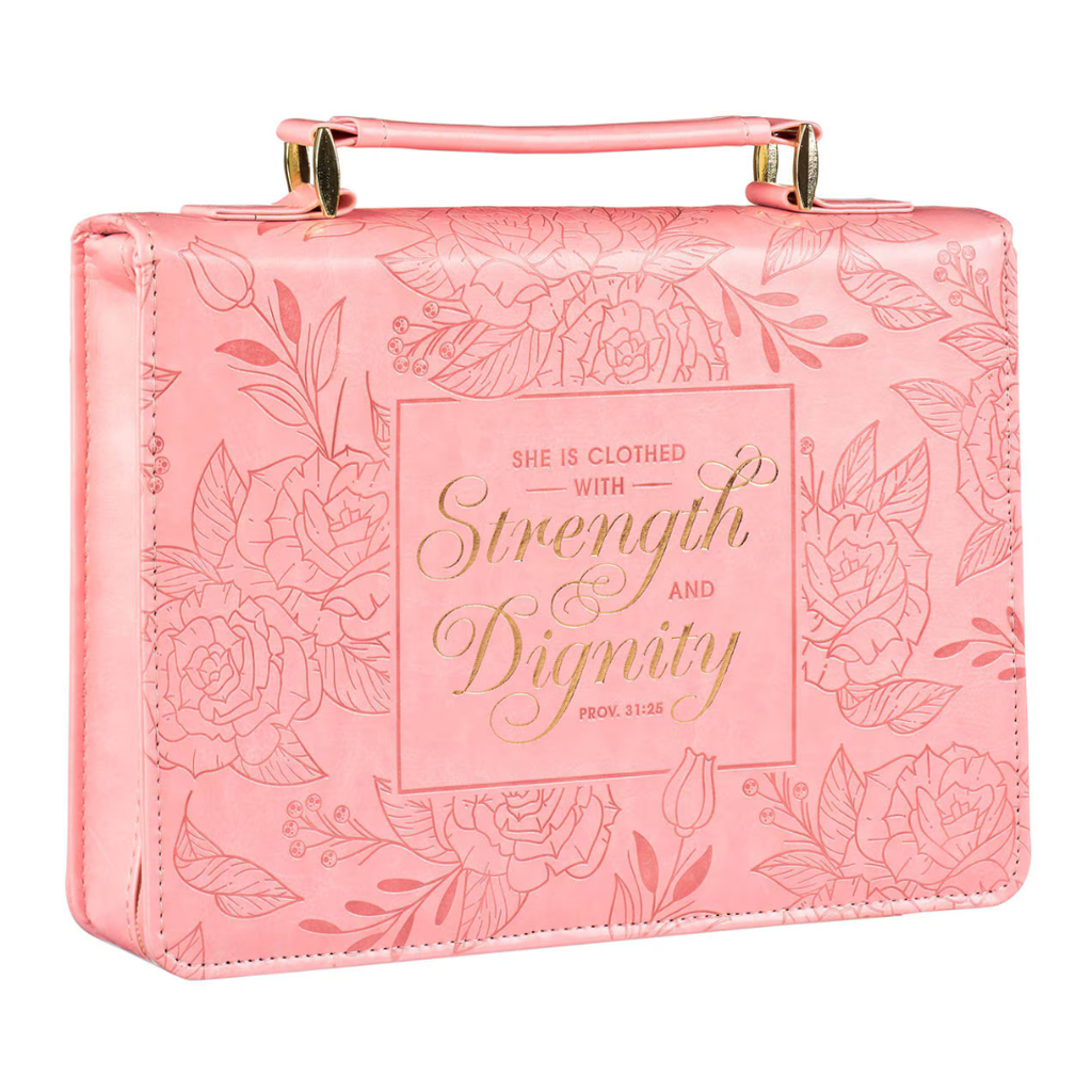 Bible Case Medium Strength & Dignity Pink Rose