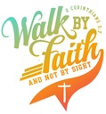 Vinyl Sticker Walk By Faith Script