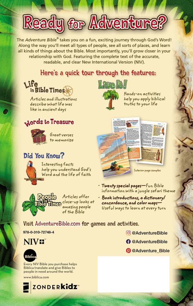 NIV Adventure Bible  P/B