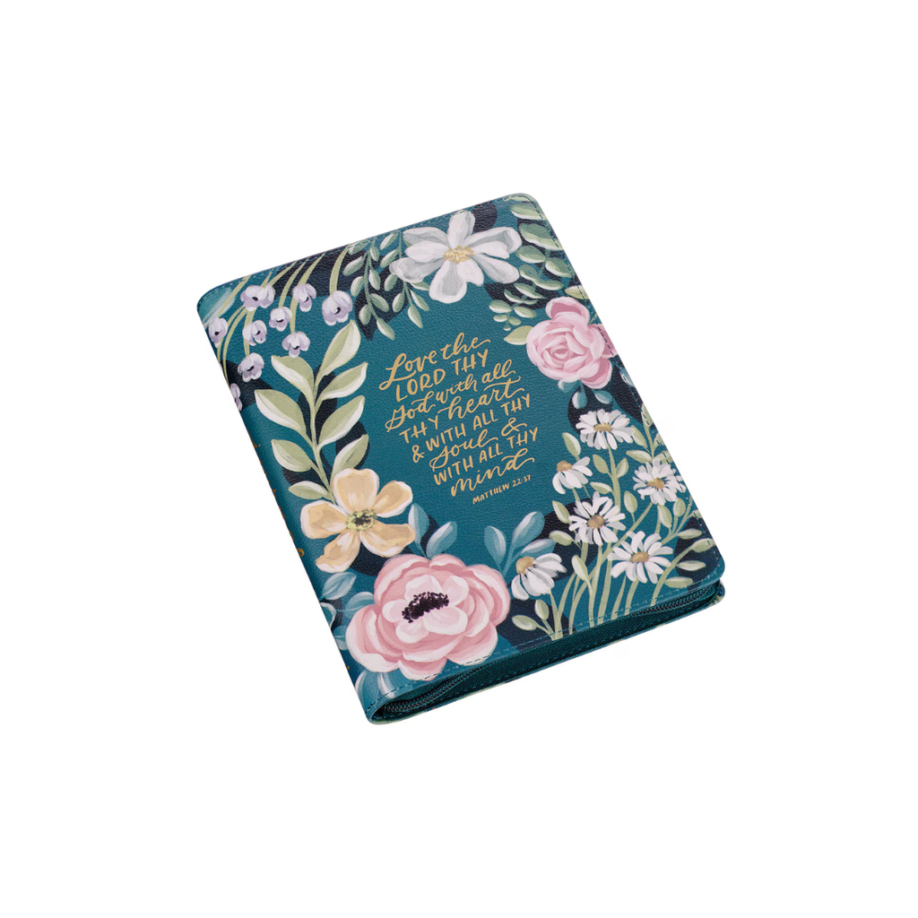 Journal Love The Lord Teal Floral Zip (01/25)