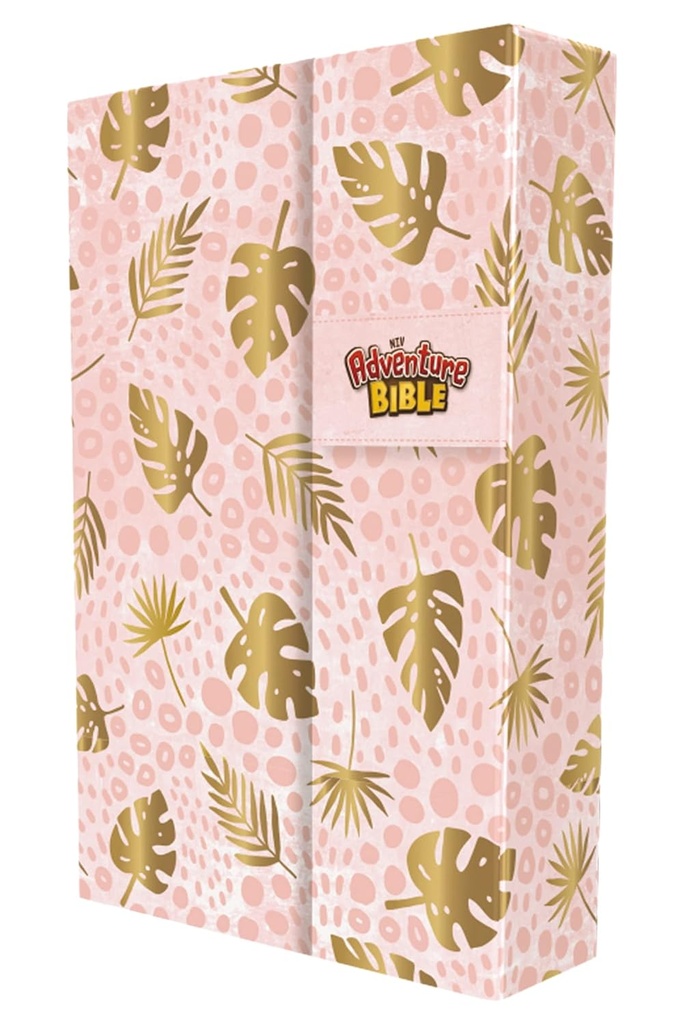 NIV Adventure Bible w Magnetic Closure Pink/Gold H/C