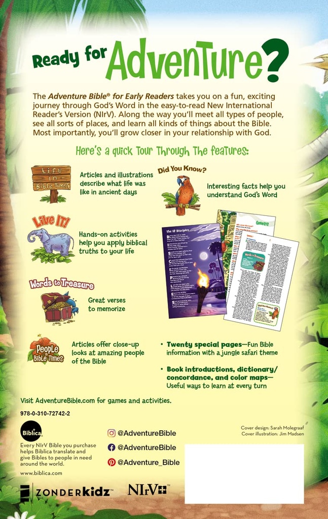 NIrV Adventure Bible for Early Readers H/C